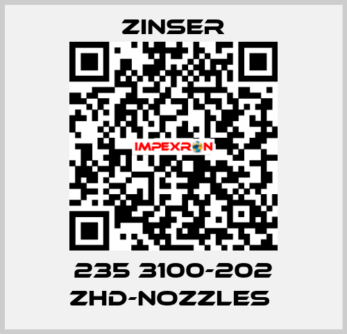 235 3100-202 ZHD-nozzles  Zinser