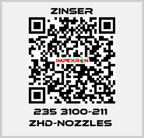 235 3100-211  ZHD-nozzles  Zinser