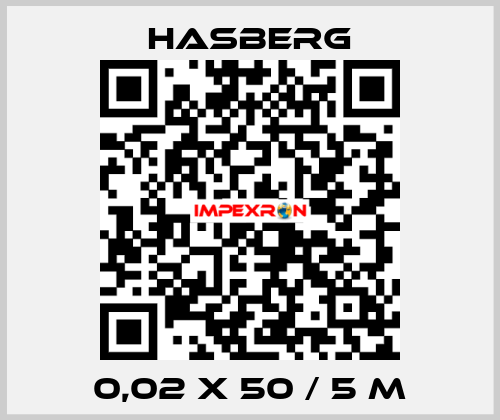 0,02 X 50 / 5 M Hasberg