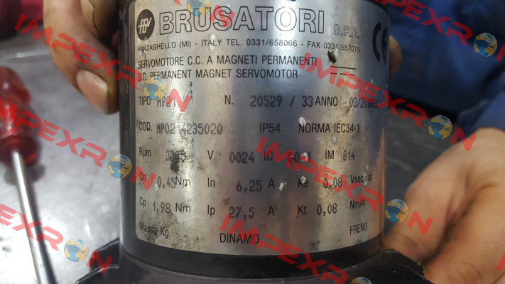 COD:MP02 14235020  NO: 20529/33   obsolete, replace by MPT40 24 3000 9/56-B14  Brusatori