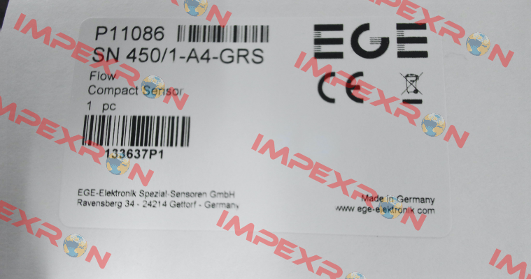 p/n: P11086, Type: SN 450/1-A4-GRS Ege
