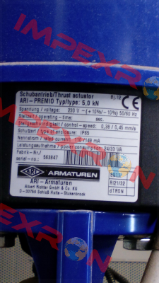 Ari-Premio 5.0 kN, Art N: 911150000G191   NEW CODE   910000001G191 Ari Armaturen