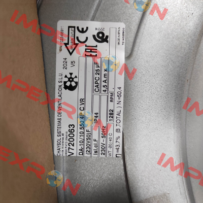 V720063 DA 10/10 550 Watt 4 P Chaysol