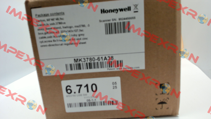 P/N: B-MK3780-61A38-SVC, Type: MS3780 Fusion Honeywell