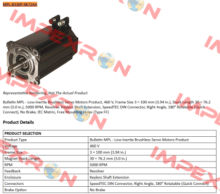 MPL-B330P-RK72AA Allen Bradley (Rockwell)