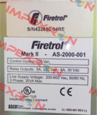 AS 1198-003  Firetrol