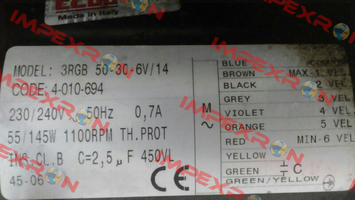 3RG8 50-30-6V/14 Elco