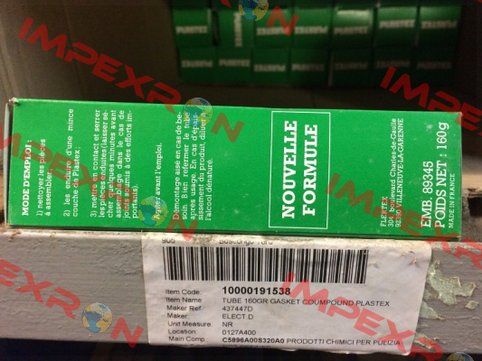 Item Code 10000191538 not longer availible in tubes , alternative 437448E ( in cans)  Flertex