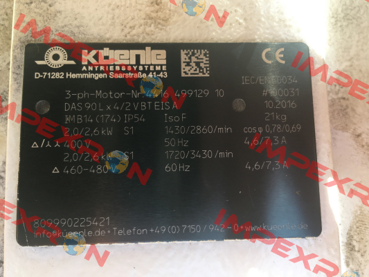 DAS 90 L x 4/2 V BT EIS A Artikel-Nr. 100031  Küenle