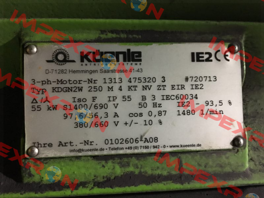 KDGN2W  250M 4 KT   NV ZT  EIR  IE2 (OEM)  Küenle