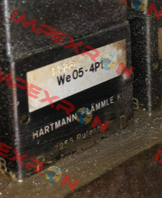 We 05-4P1 - no longer produced, alternative WE05-4P100D24/0H. Hartmann-Lammle