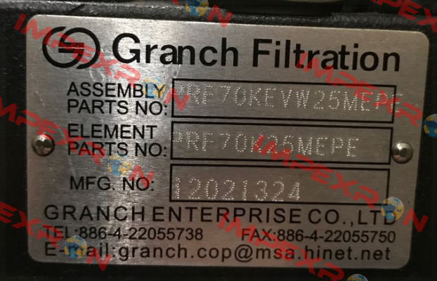 SH 60620  GRANCH FILTER
