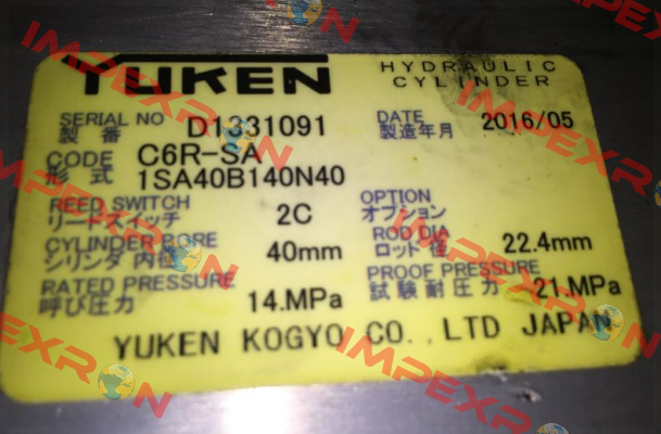 C6R-SA 1SA40B140N40 obsolete,  equivalent CBY14L-6SD40N40X52 Yuken