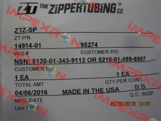 ZTZ-SP Zippertubing