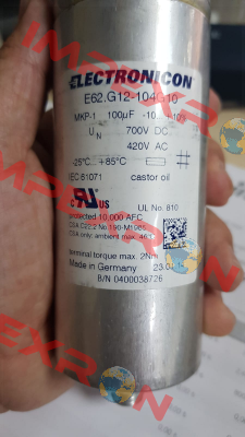 E62.G12-104G10 / 100 µF Electronicon