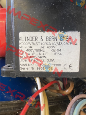 K900/VB/NKA12/KA12/M3,0A (0012.6010) Klinger Born