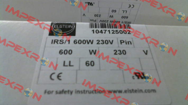 1047125001IRS/1 600W 230V Elstein