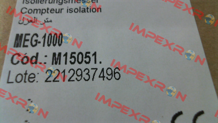 P/N: M15051 Type: MEG 1000 Circutor