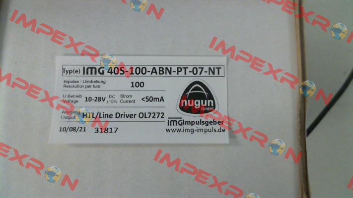 P/N:31817; Type:IMG40S-100-ABN-PT-07-NT IMG Drehimpulsgeber