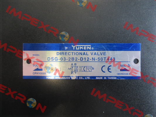 DSG-03-2B2-D12-N-50T443,obsolete,replacement by DSG-03-2B2-D12-N-50  Yuken