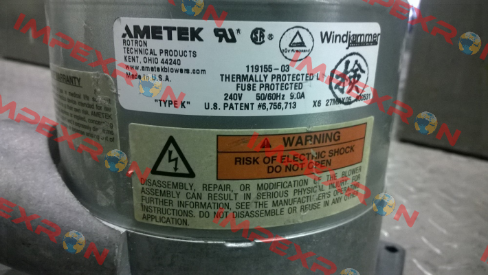 119155-03 Ametek Windjammer