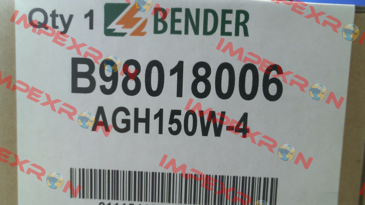 Nr. B98018006 Type AGH150W-4 Bender