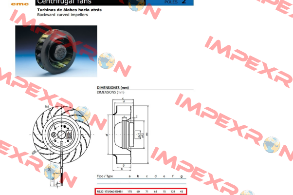 RB2C-175/060 K015 I-1892  Emc