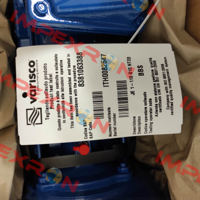407.965/JE-1-110 G10 NT20 Varisco pumps