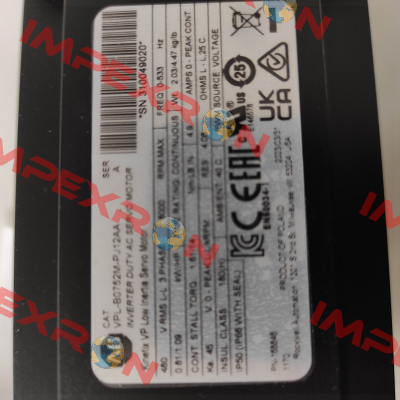VPL-B0752M-PJ12AA Allen Bradley (Rockwell)