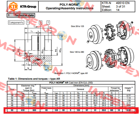 D95060001  Ktr Kupplungstechnik