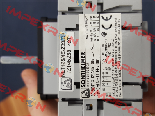 NLT125/4E/Z33-D2/1/4x58/62 Sontheimer